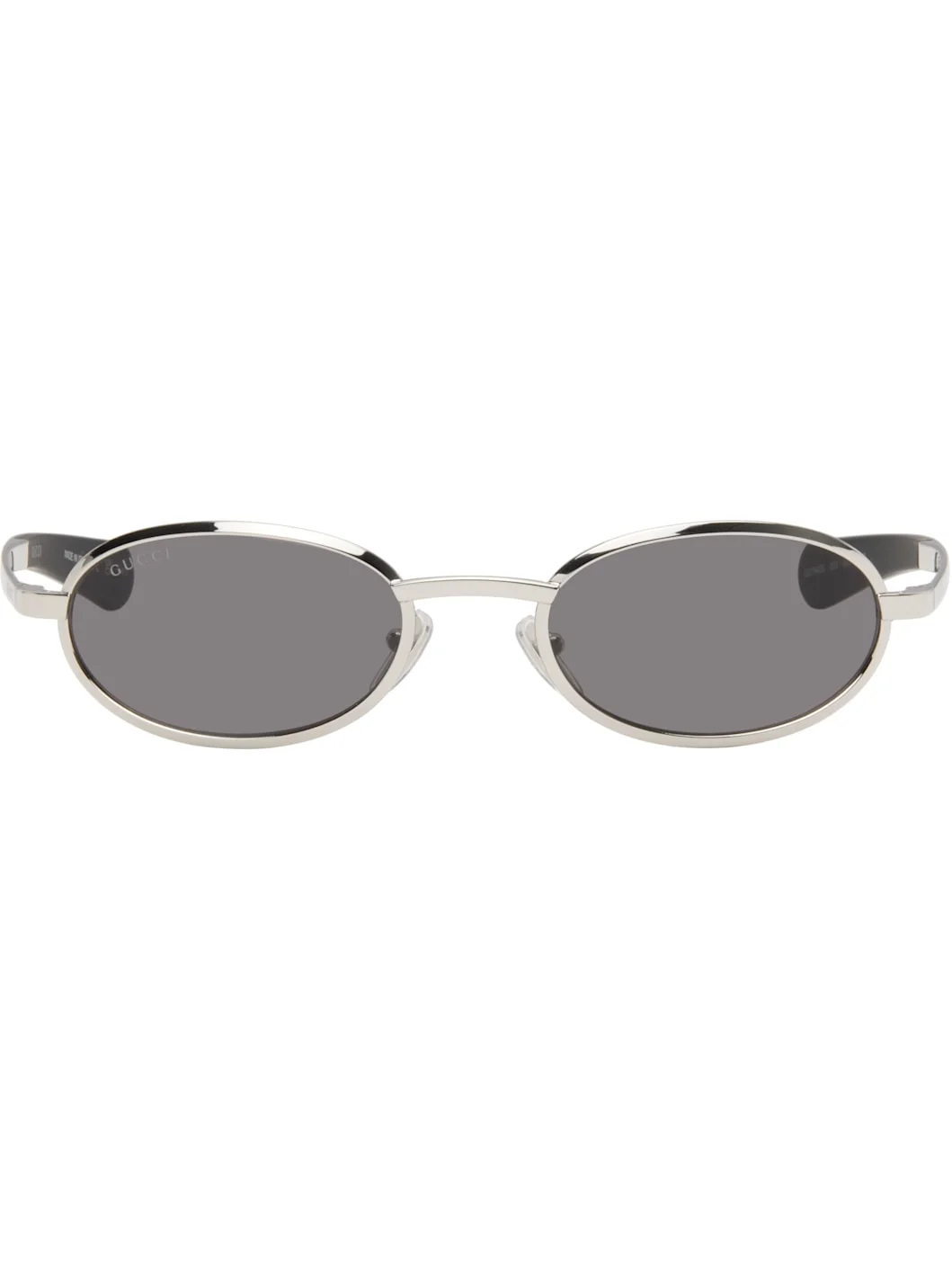 Silver Oval Frame Sunglasses - 1