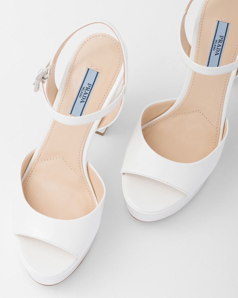 High-heeled patent leather sandals 6