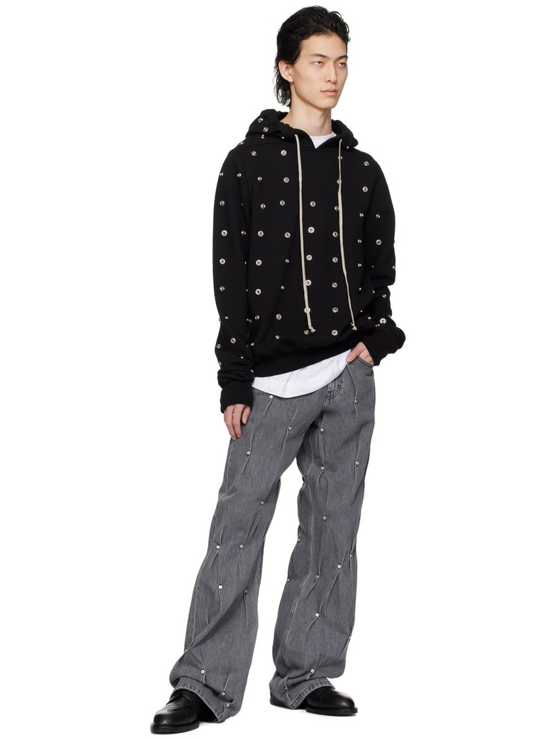 KUSIKOHC Gray Multi Rivet Jeans outlook