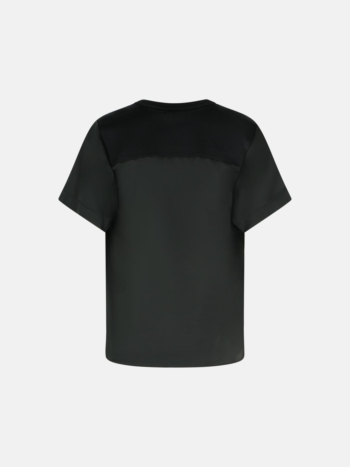 'ADDY' BLACK ACETATE BLEND T-SHIRT - 3