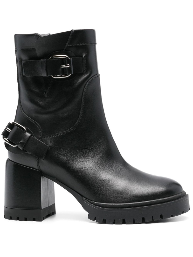 80mm leather biker boots 1