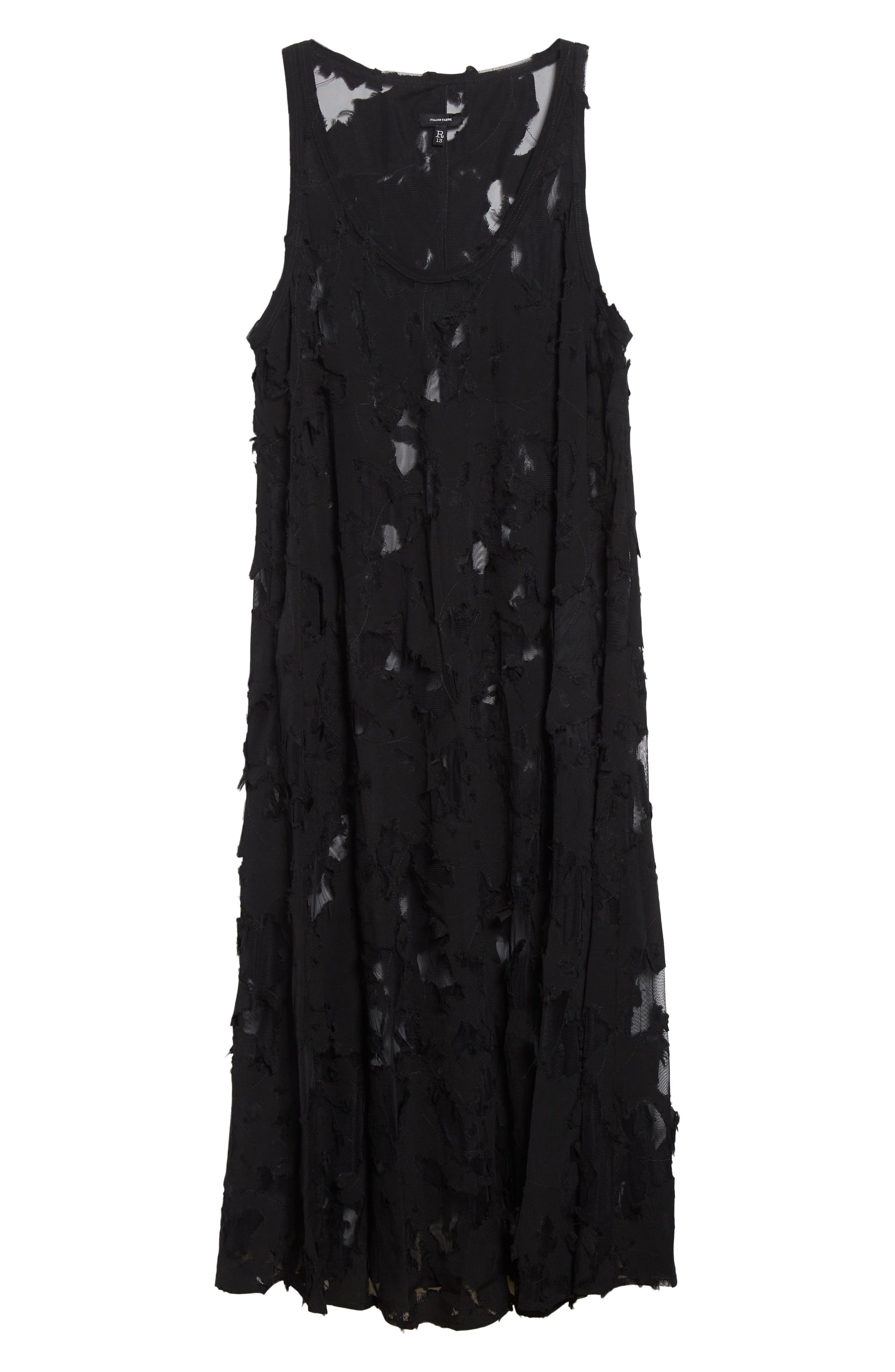 R13 Ripped Tank Dress in Black at Nordstrom - 5