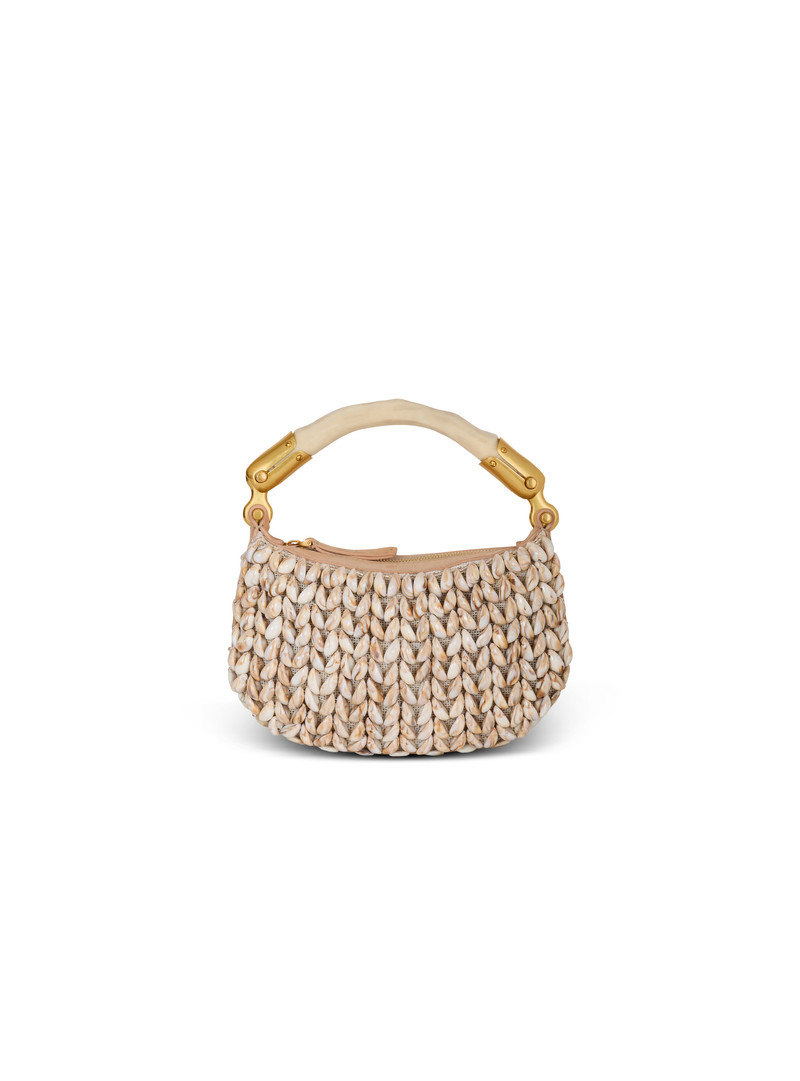 Ebene Mini bag in suede and shells 1