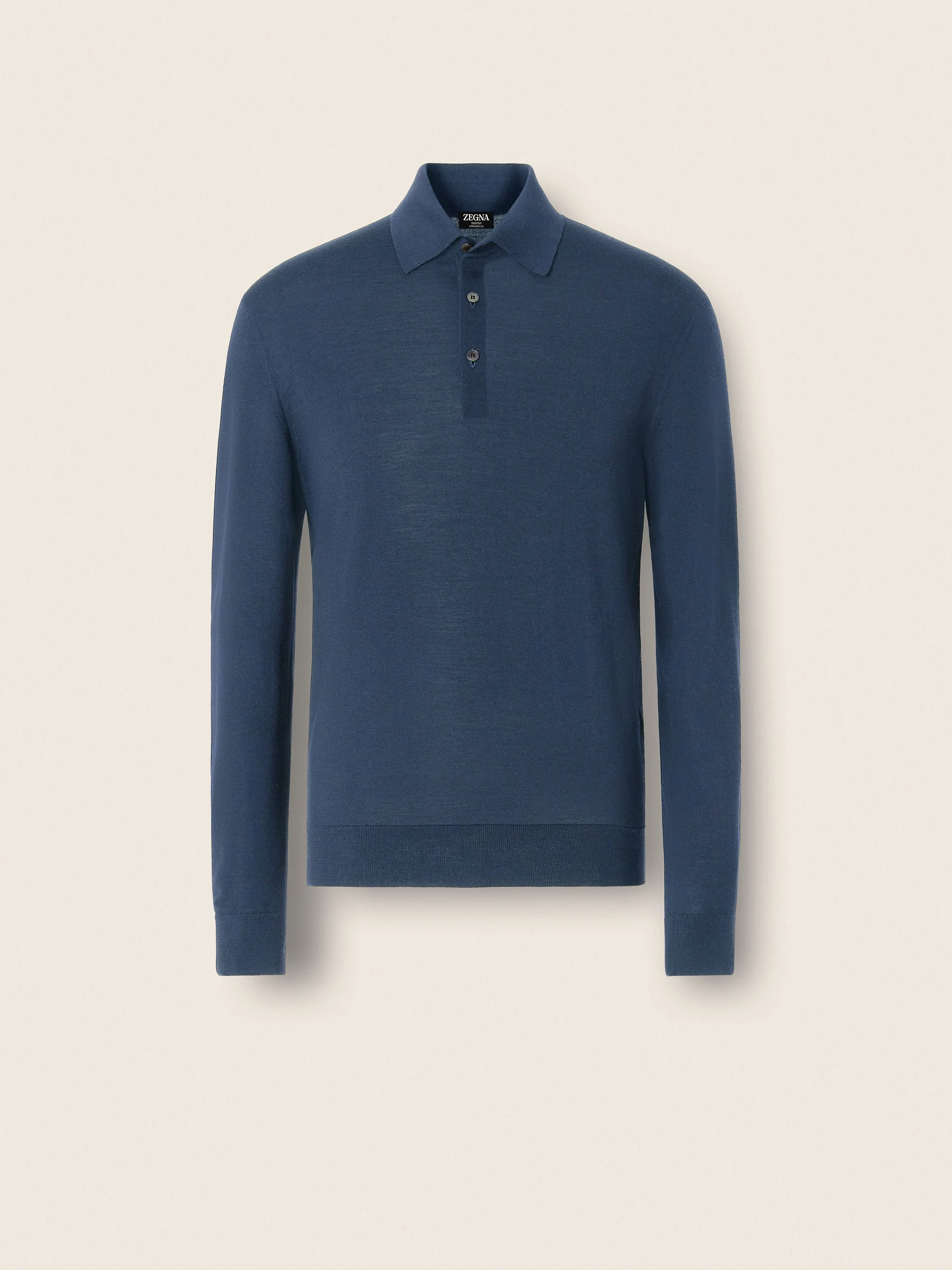 LIGHT BLUE TROFEO 15MILMIL15 WOOL POLO SHIRT - 1