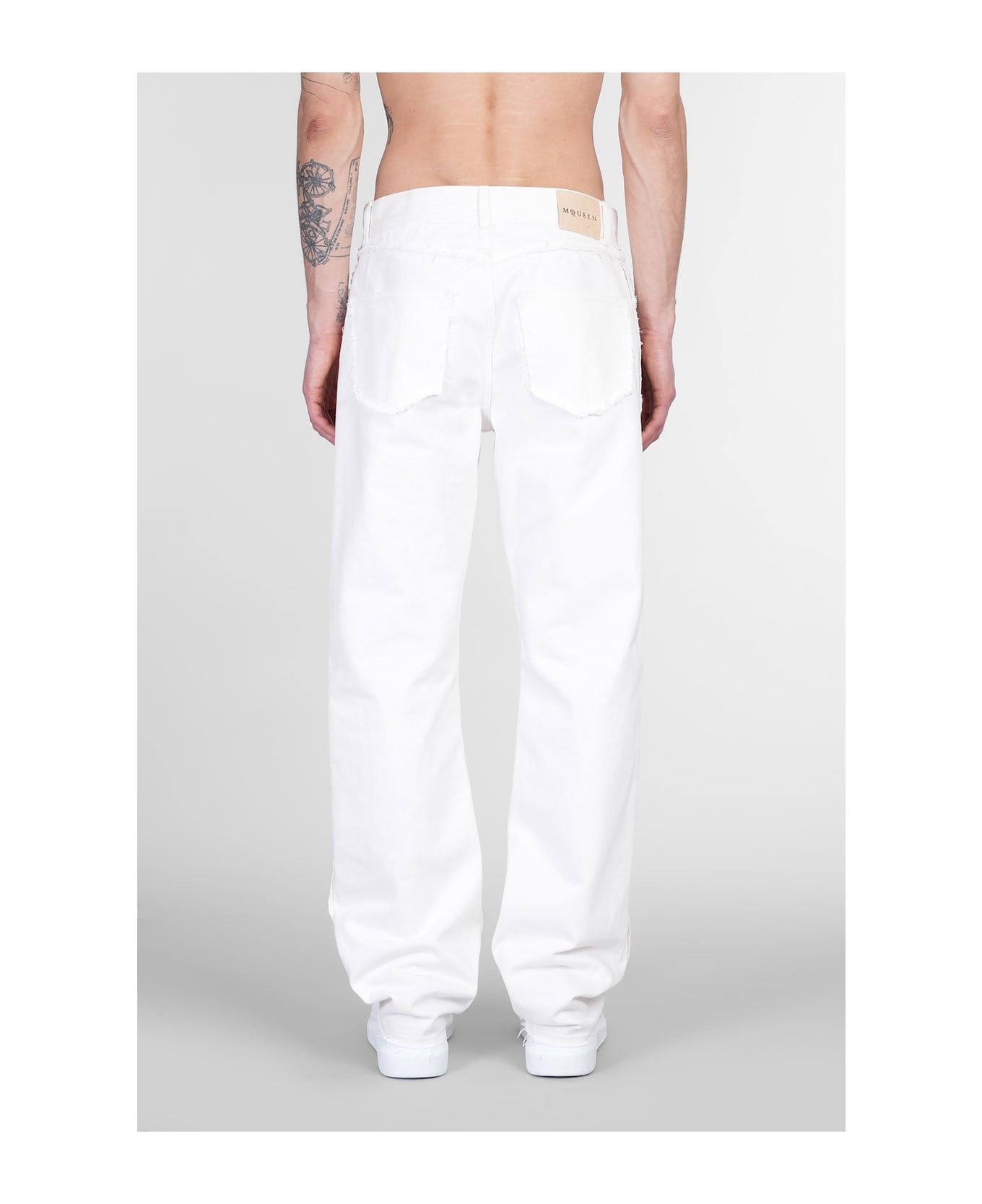 Jeans In White Cotton - 3
