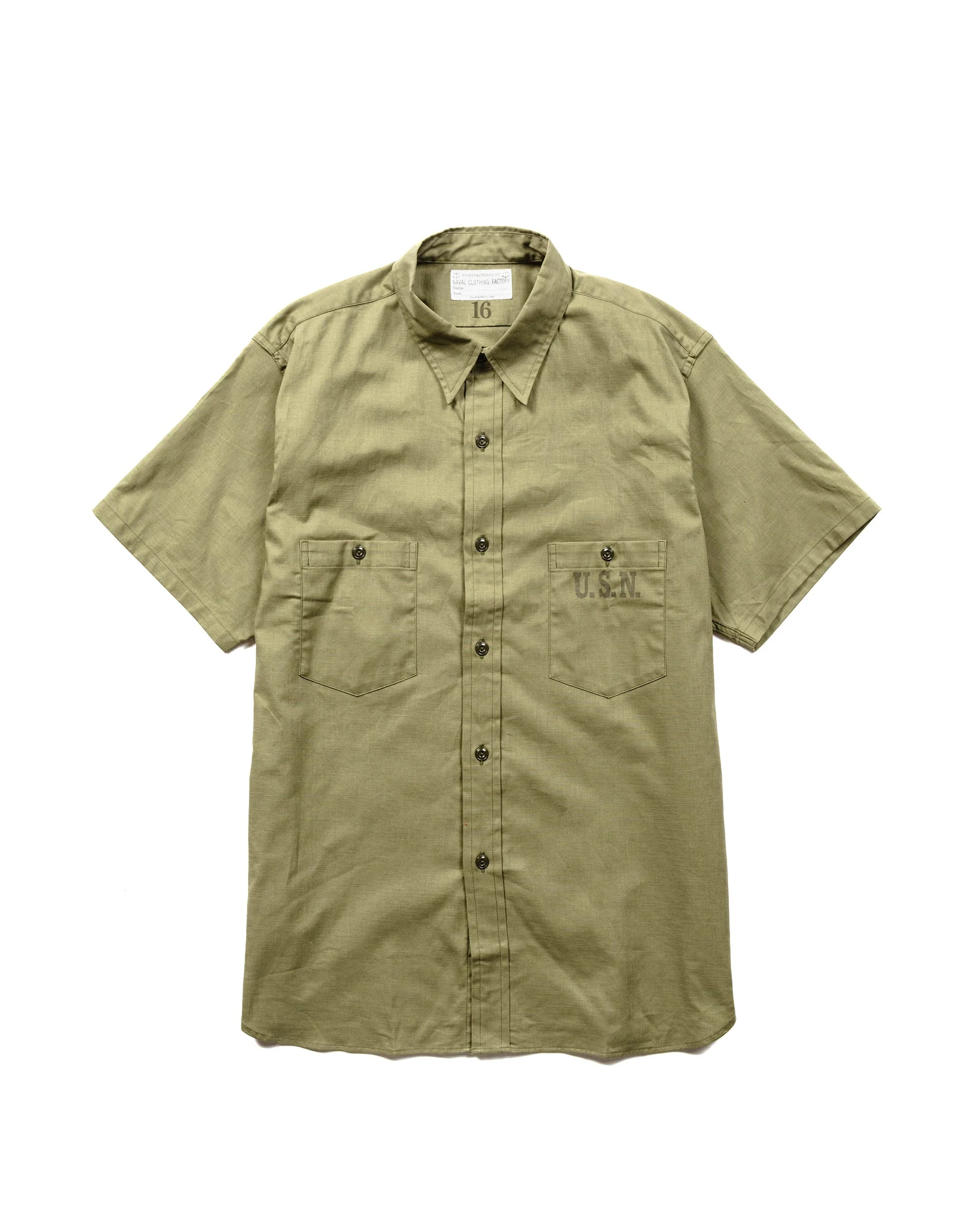 MS19017 N-3 Utility Shirt S/S Olive - 1
