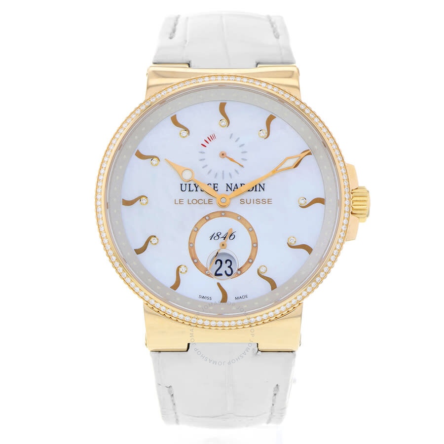Pre-owned Ulysse Nardin Marine Chronometer Automatic Diamond Men's Watch 265-66 - 2