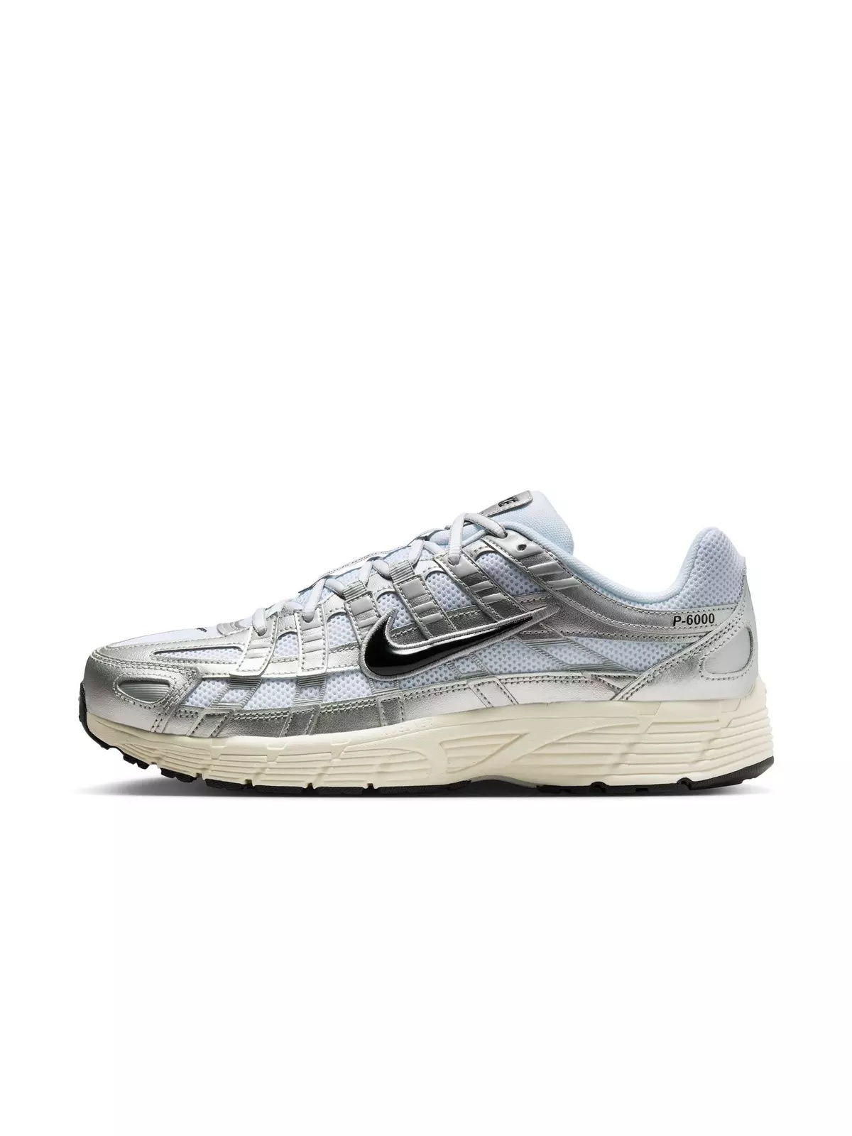 P-6000 "White/Black/Metallic Silver/Flt Silver" Men's Shoe - 3