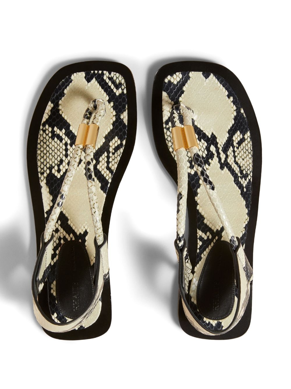 Devoe snakeskin-print flat sandals - 4