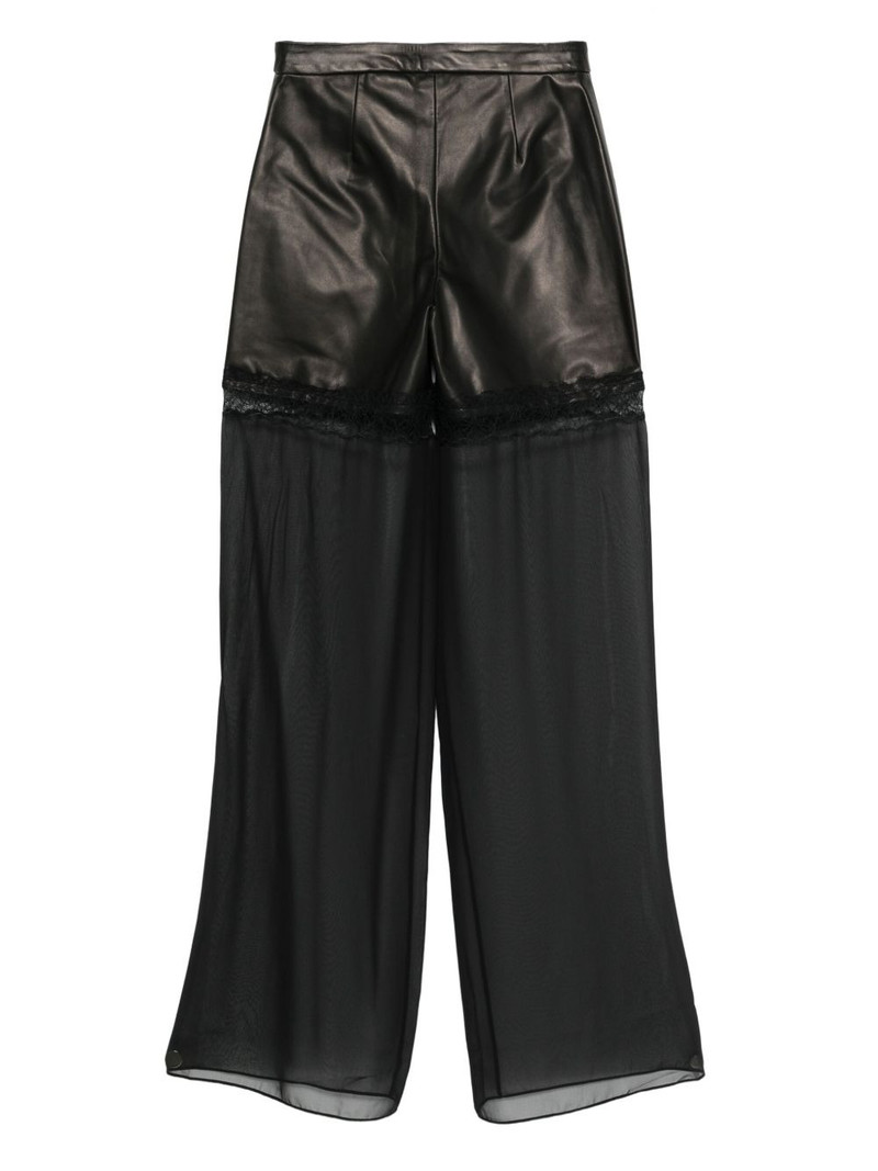 NENSI DOJAKA leather palazzo trousers outlook
