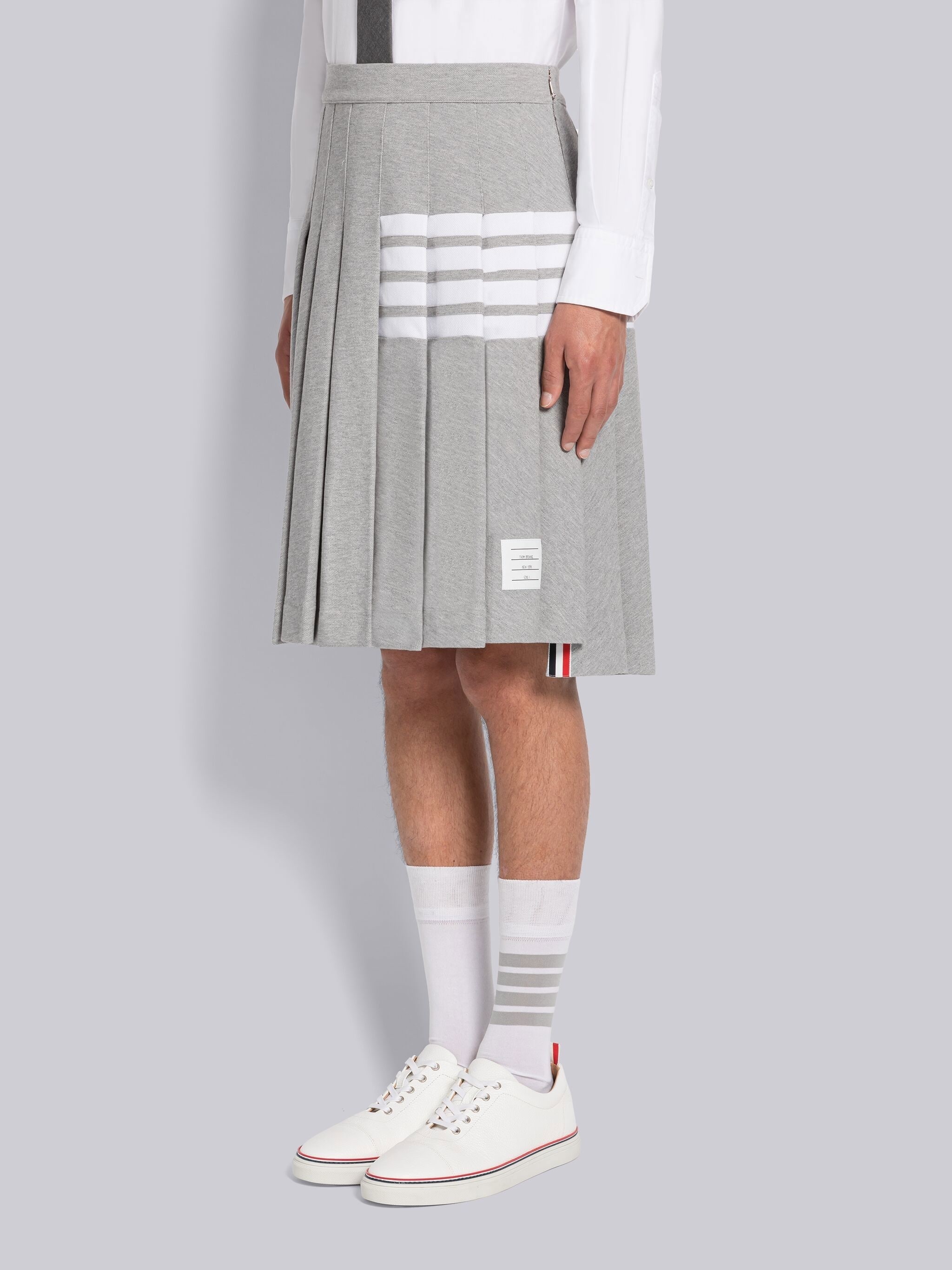 VARSITY PIQUE 4-BAR PLEATED FOOTBALL SKIRT - 2