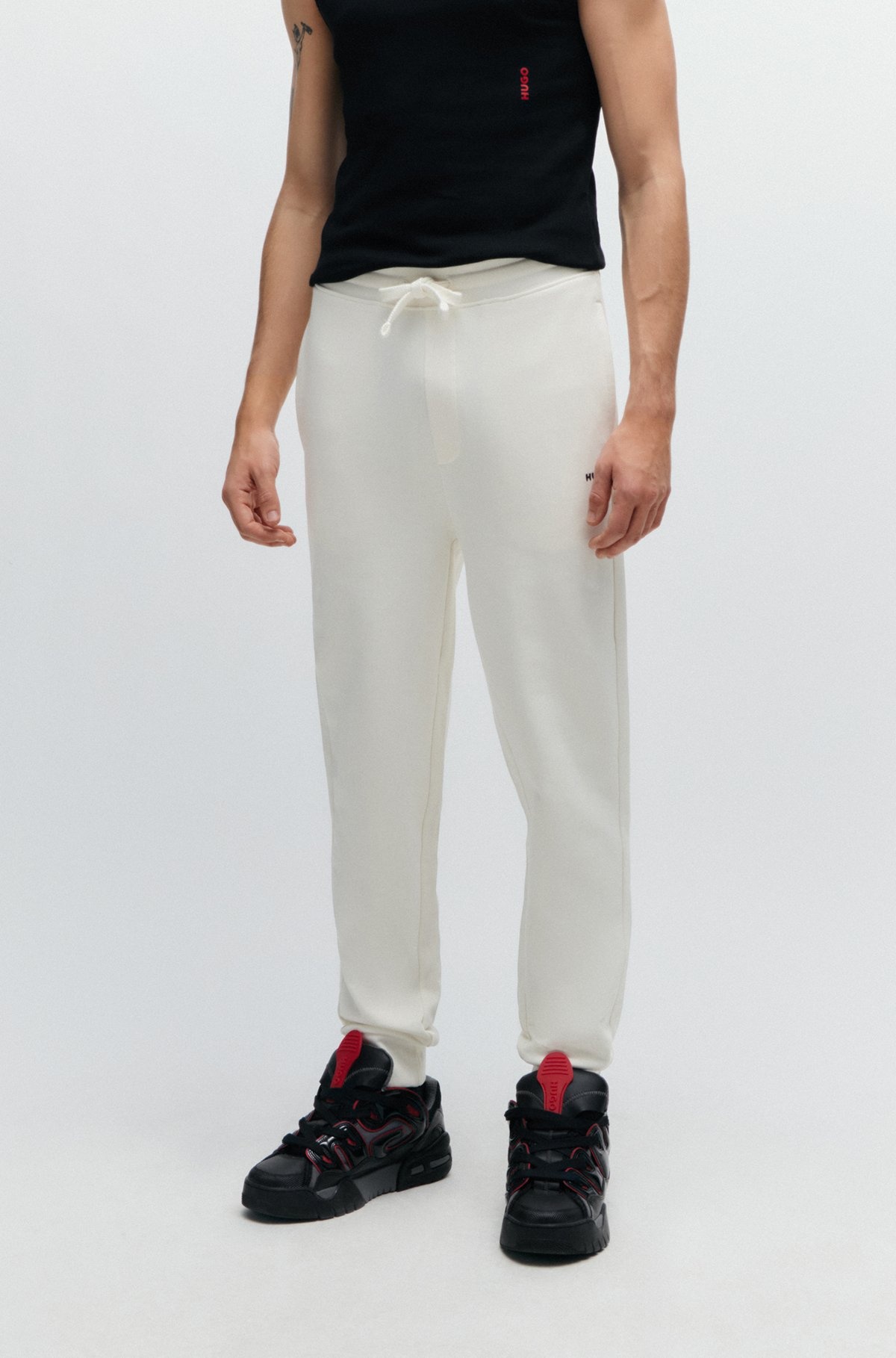 COTTON-TERRY TRACKSUIT BOTTOMS WITH LOGO PRINT - 2
