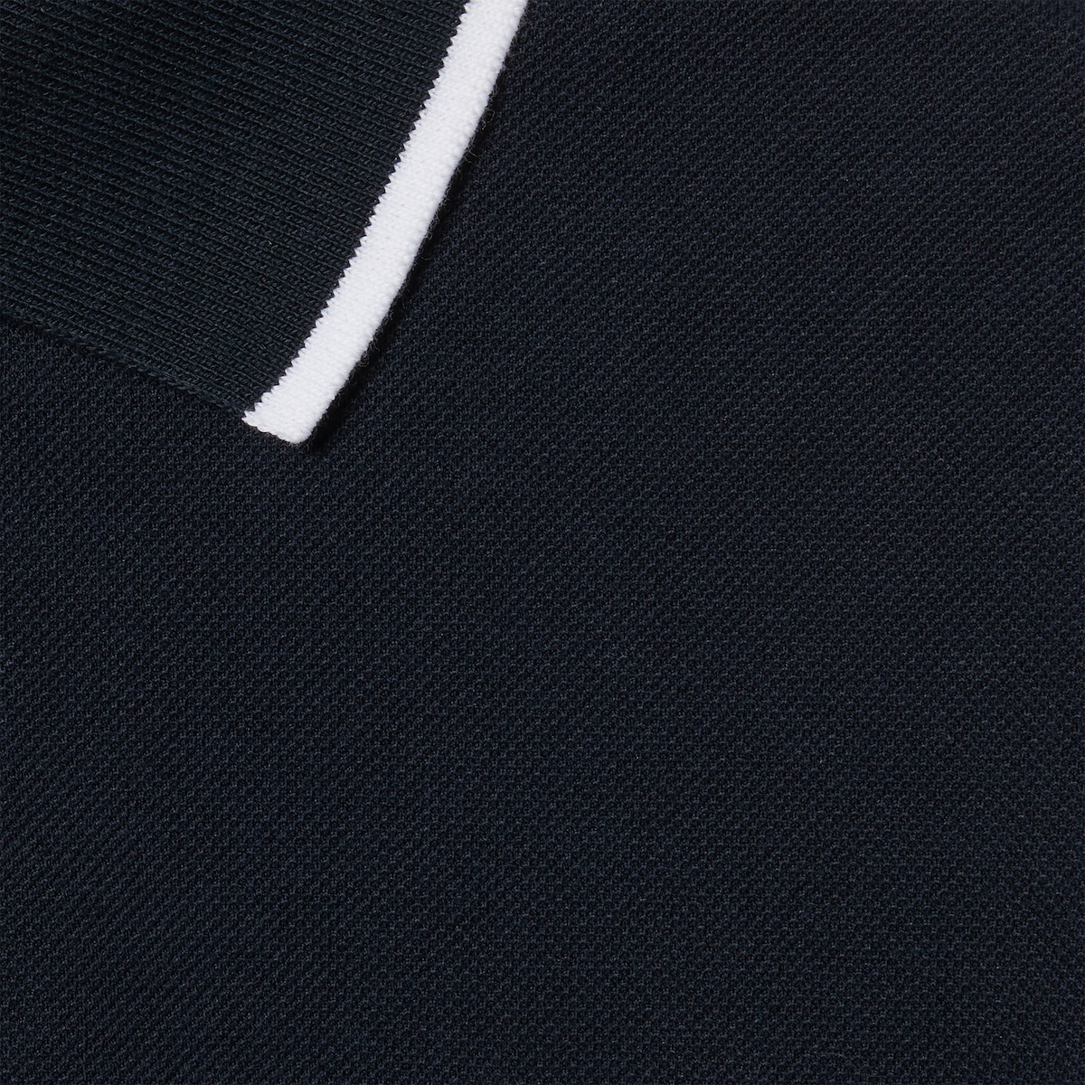 Embroidered cotton piquet polo shirt - 8