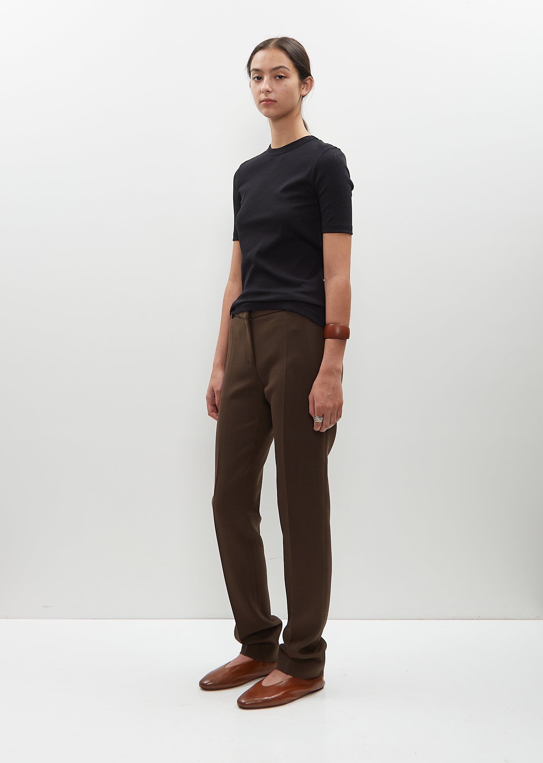 Low-Waist Slim Trousers - 4