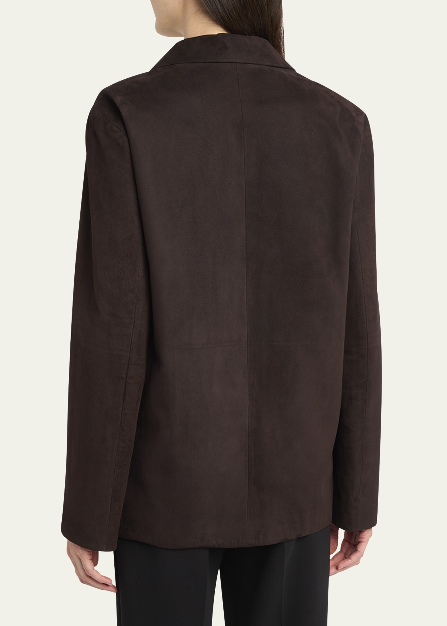 Fabian Suede Single-Breasted Jacket - 3