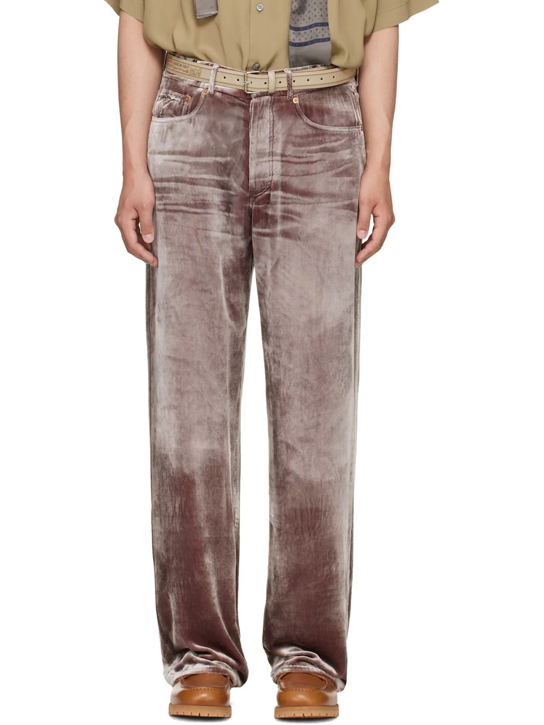 Pink Laser Flattone Silk Jeans - 1