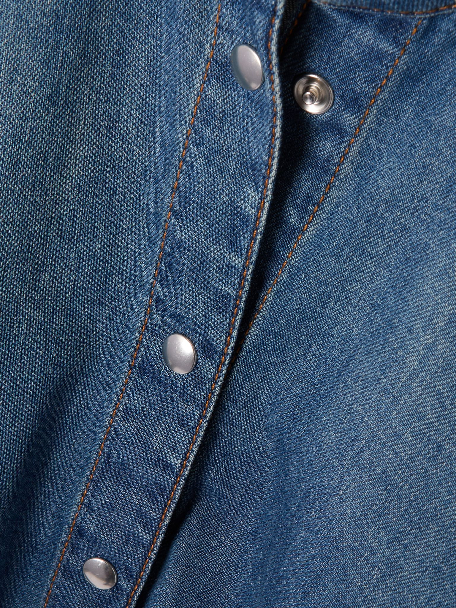 Gathered denim shirt Blue - 4