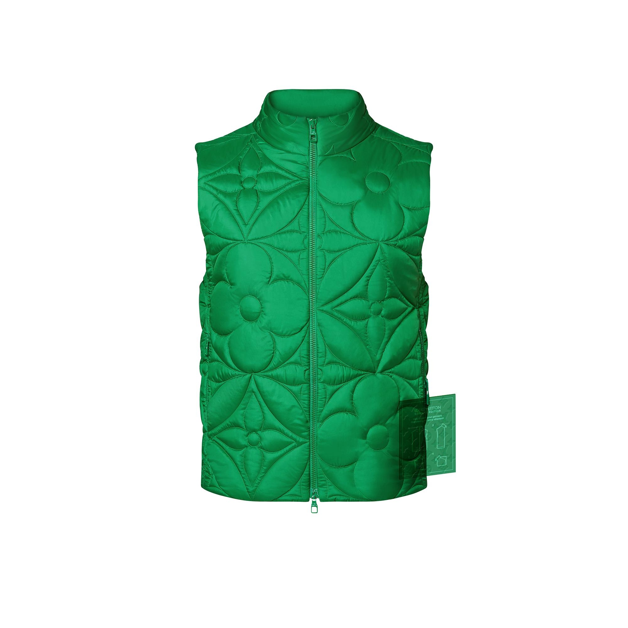 LVSE Padded Monogram Flower Gilet - 1