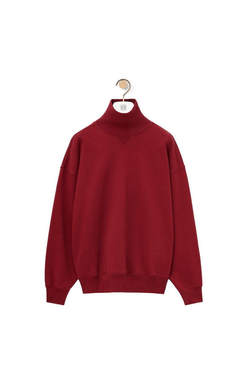 High neck sweatshirt in cotton 1