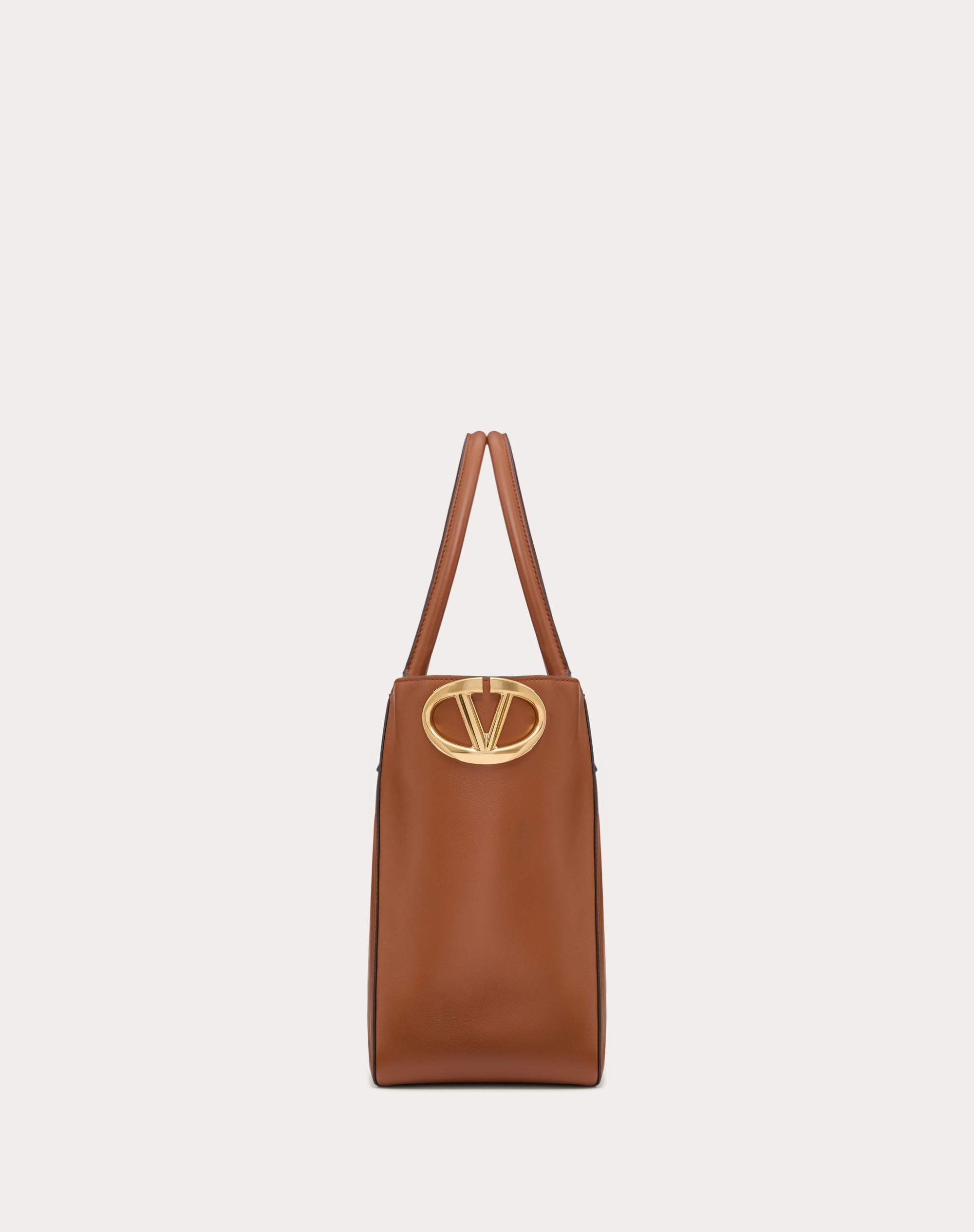 VLOGO SIDE SHOPPING BAG IN NAPPA CALFSKIN - 5