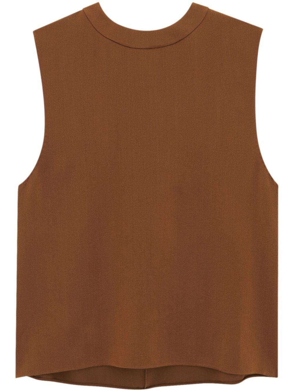 sleeveless silk top - 1