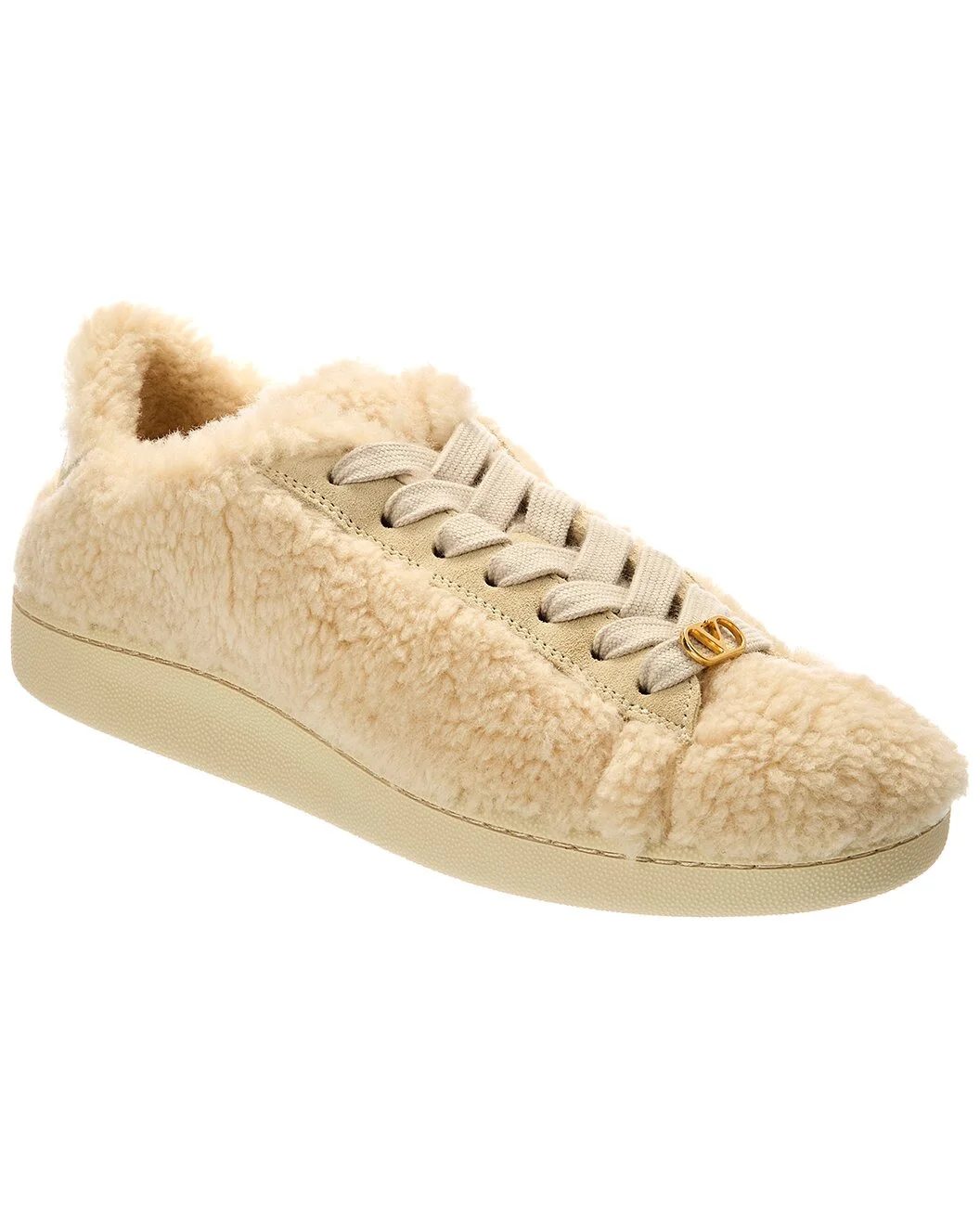 Valentino VLogo Signature Shearling Sneaker - 1