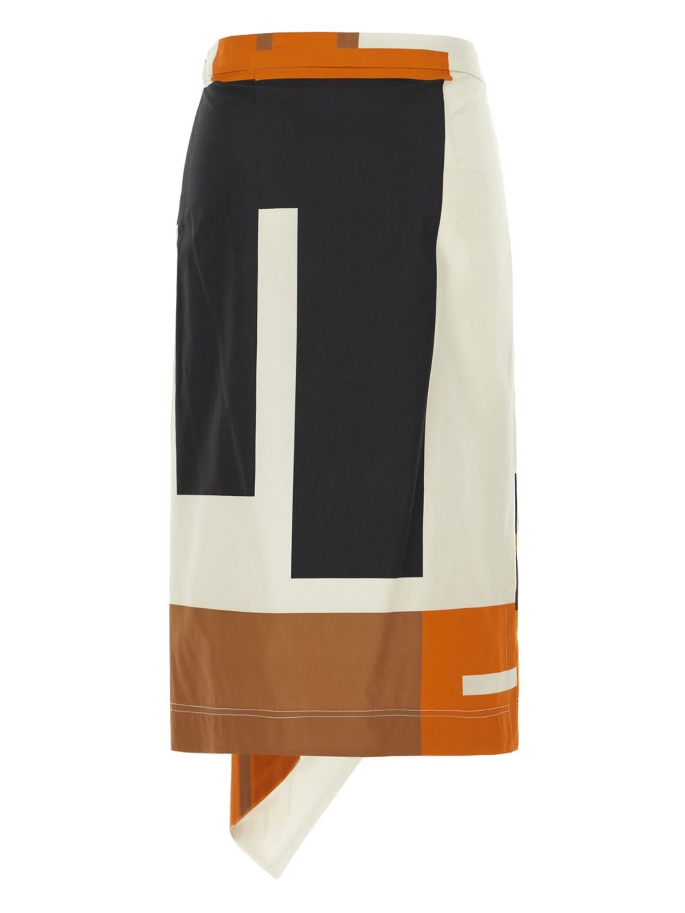 FF Puzzle-print poplin midi skirt - 2