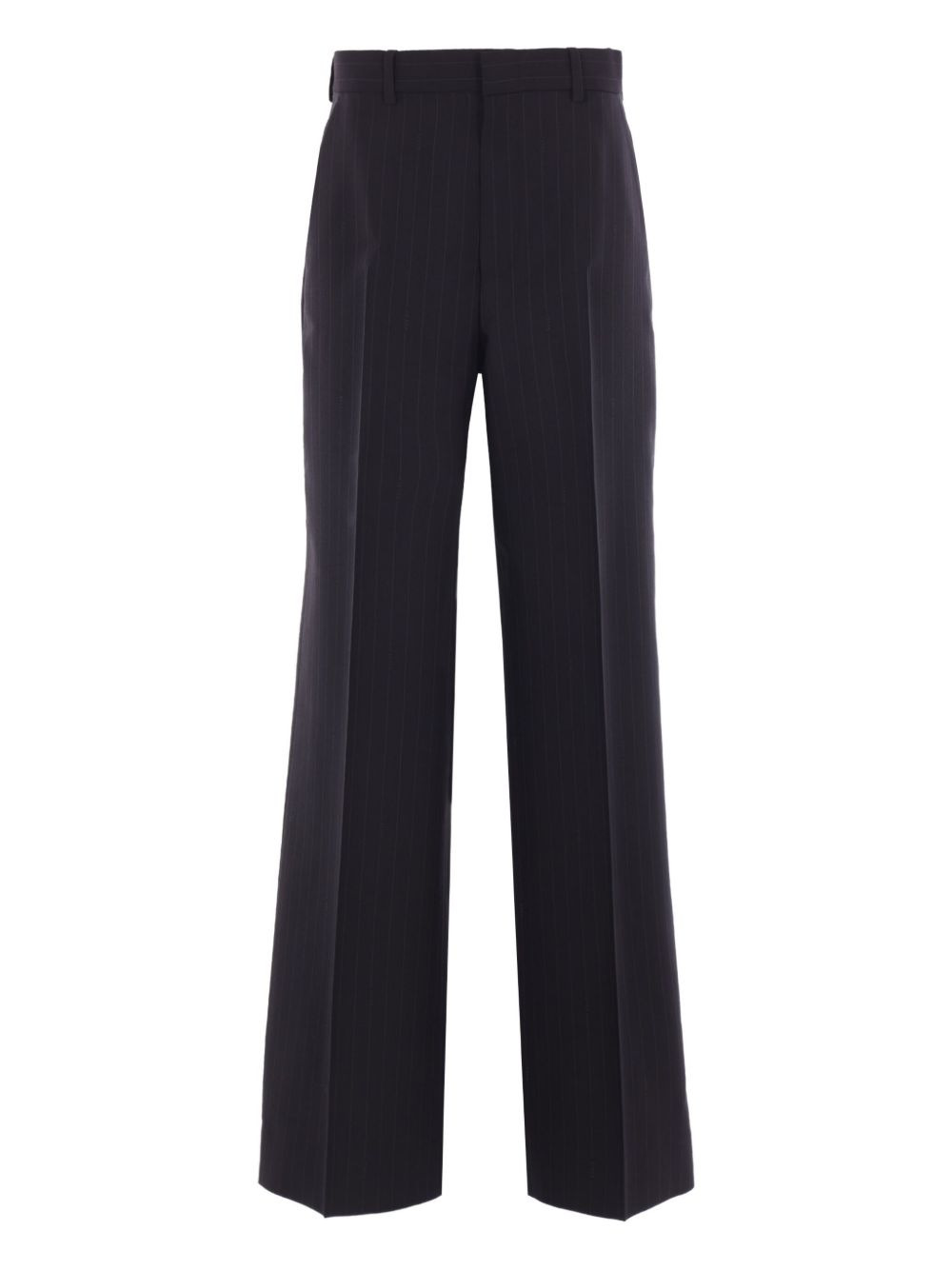 pinstripe wool jacquard trousers - 1