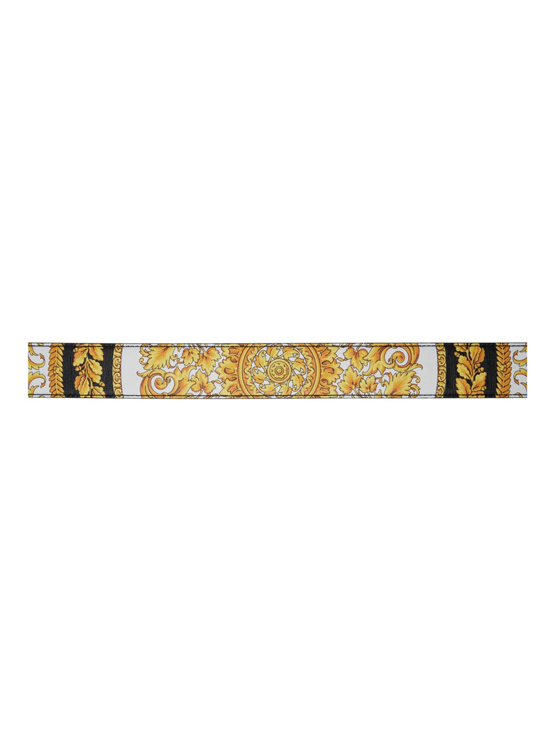 VERSACE Black & Gold Barocco Reversible Belt outlook