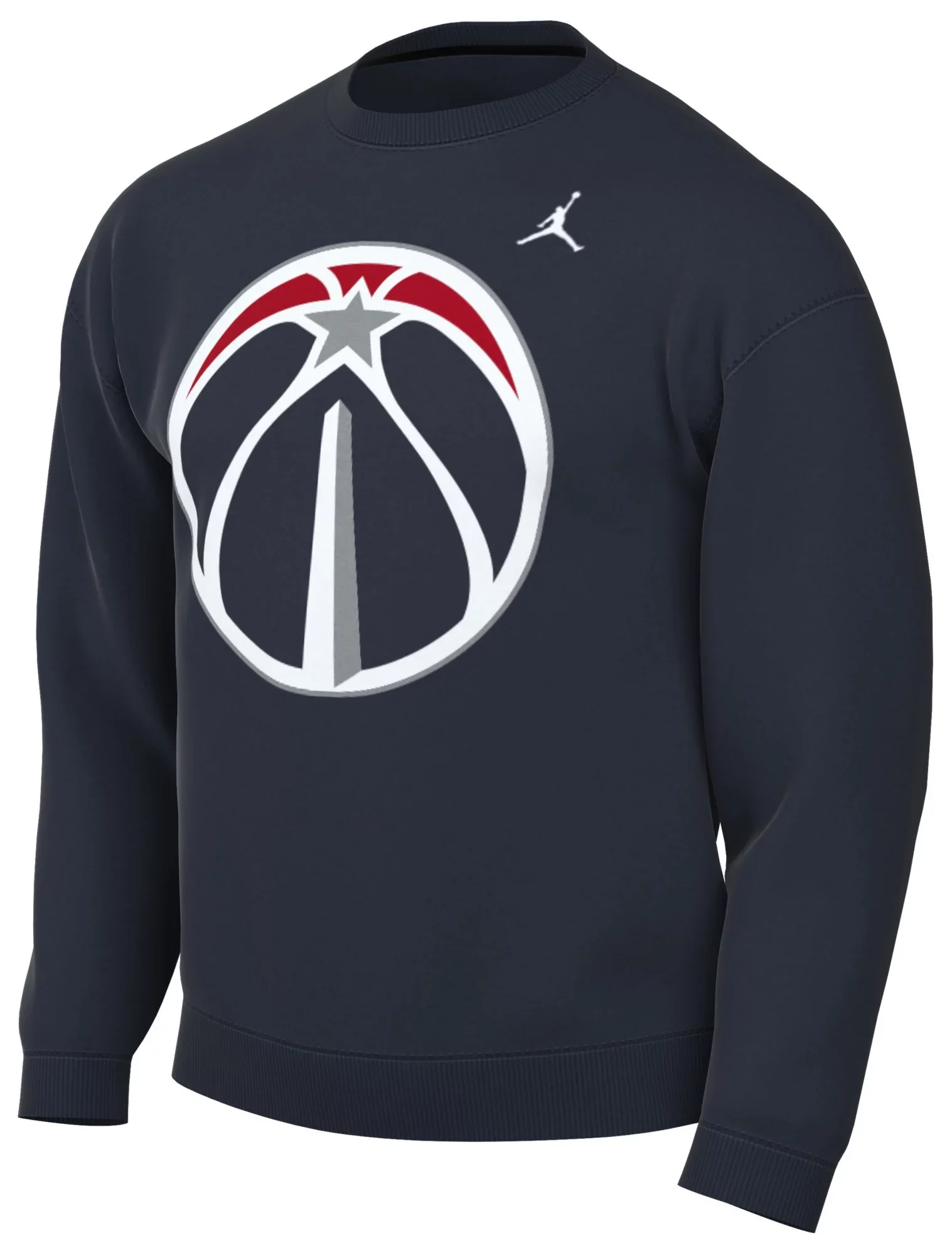Nike Men's Washington Wizards Navy Statement Logo Crewneck Sweatshirt - 1