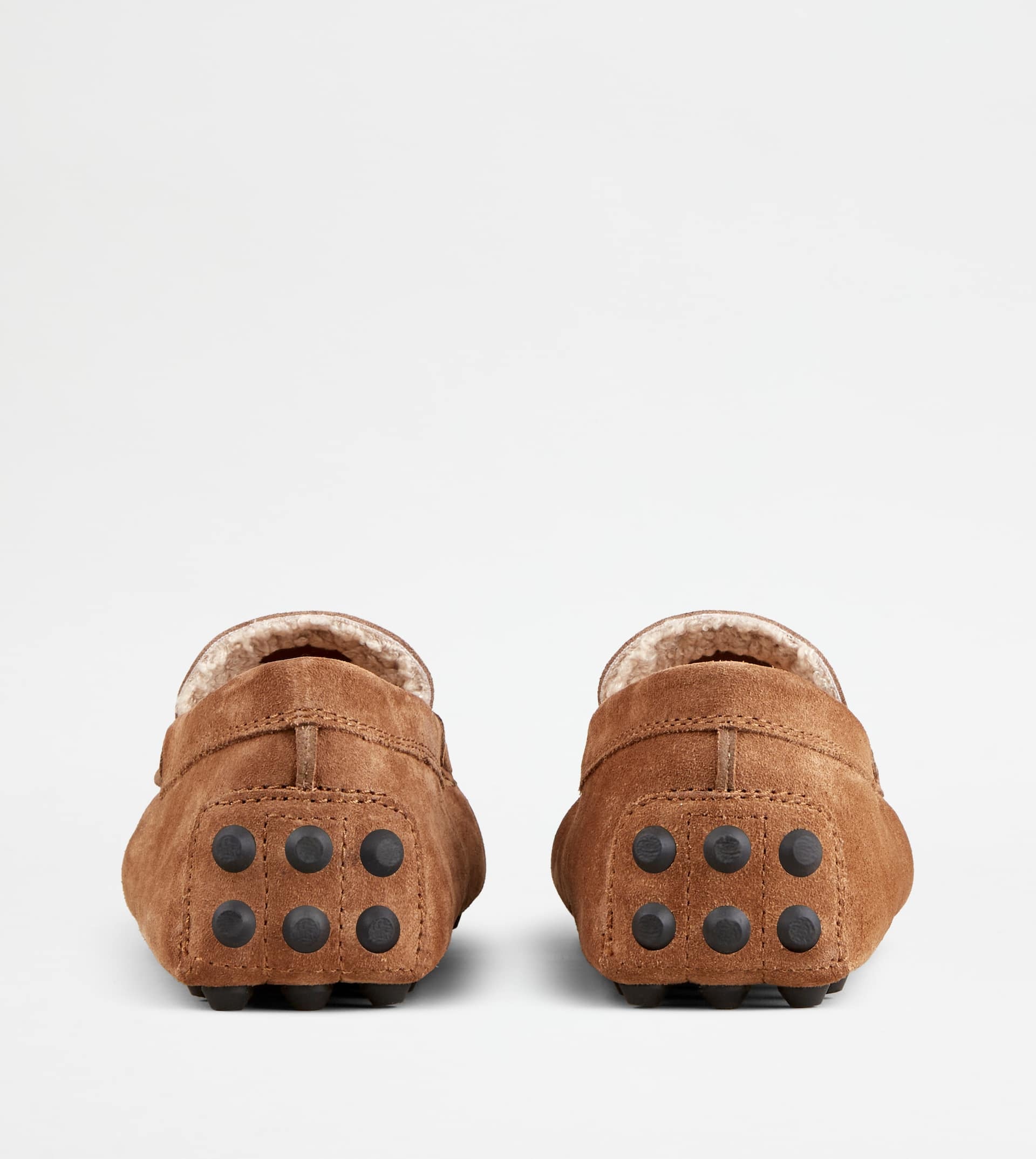 TOD'S GOMMINO BUBBLE IN SUEDE - FURRY LINING - BROWN - 2