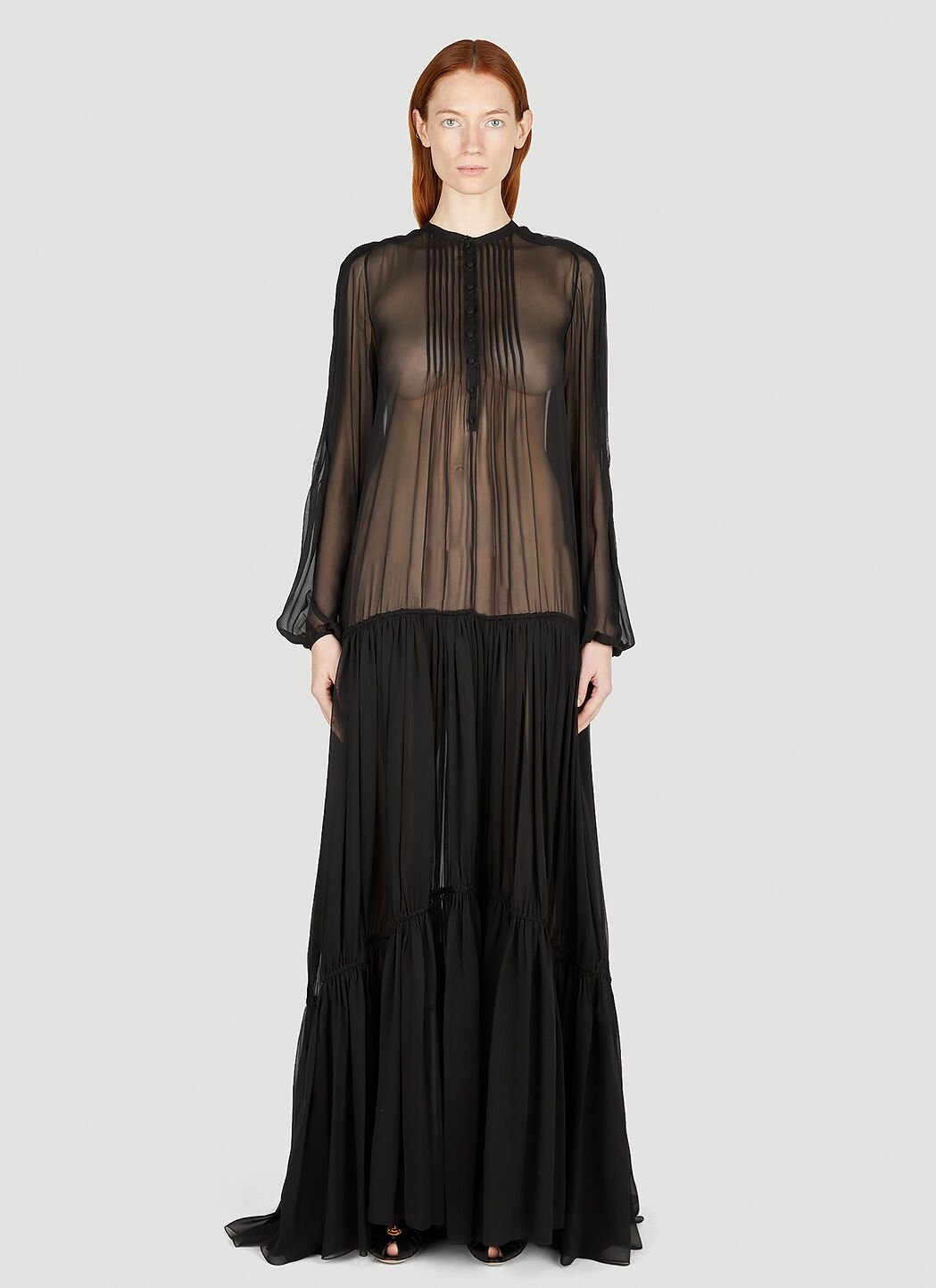 Semi Sheer Maxi Dress - 1