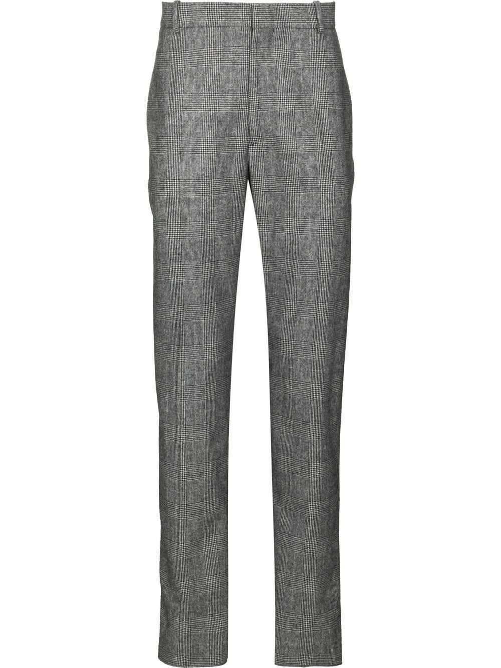 houndstooth-check wool trousers - 1