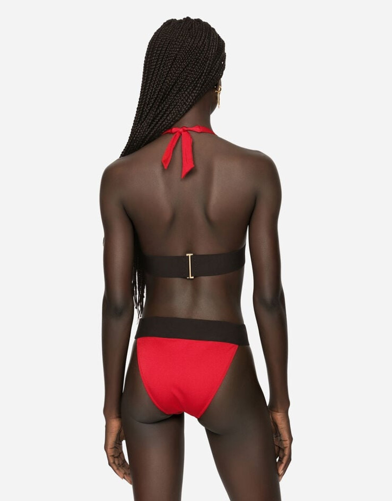 Dolce & Gabbana Triangle bikini with branded elastic outlook