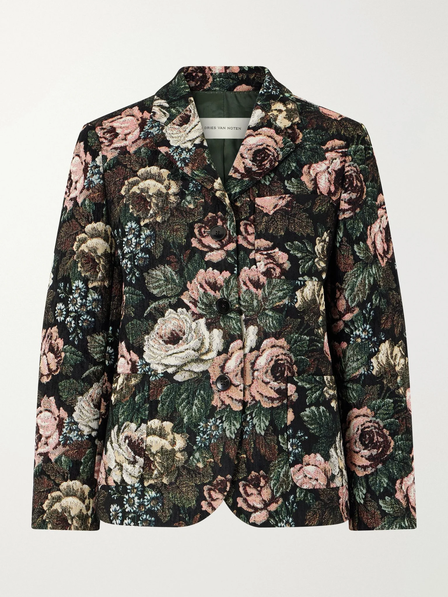 Floral-jacquard chenille jacket Multi - 1