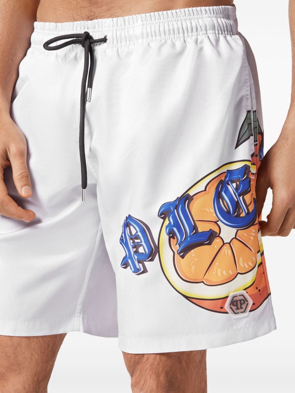 logo-print swim shorts - 5