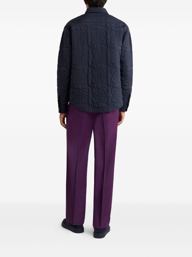 quilted floral-pattern overshirt 3