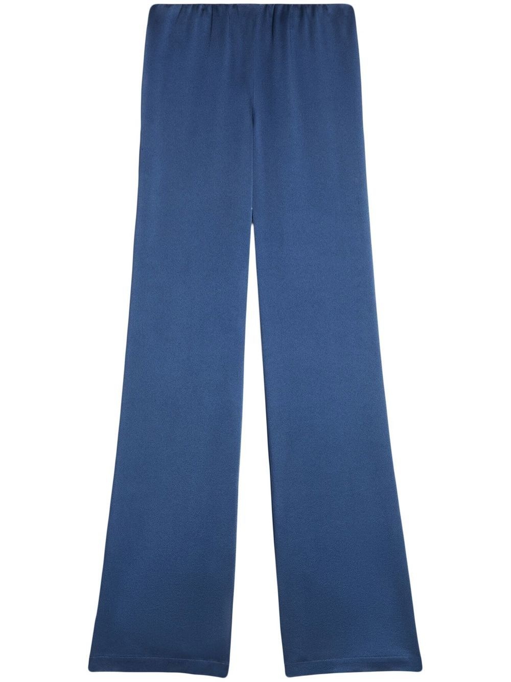 high-waisted satin trousers - 1