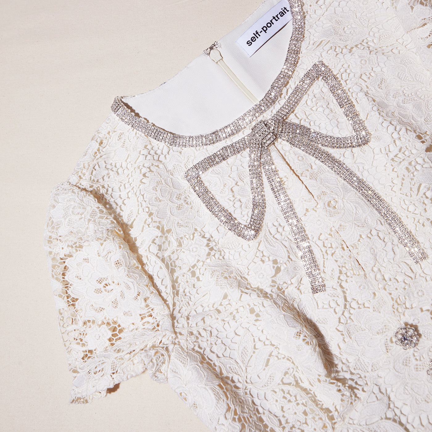 chinese dress ladies Self-Portrait SALE CREAM CORD LACE MIDI DRESS – CHUUI_Collection
