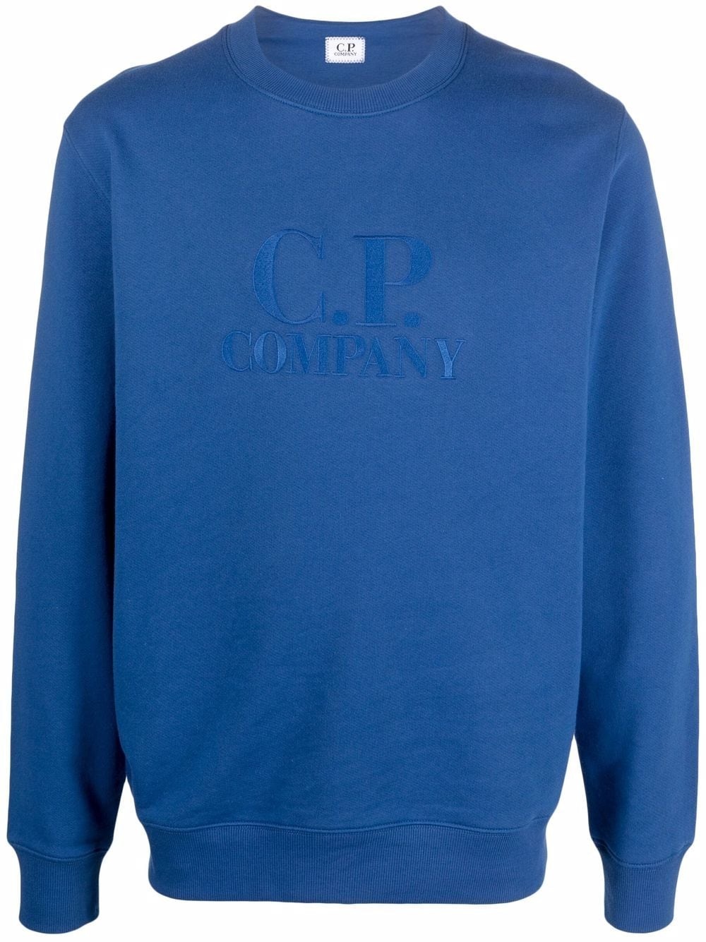 embroidered-logo crew neck sweatshirt - 1