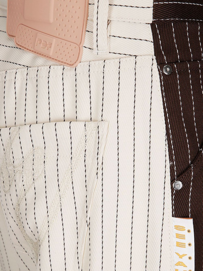 pinstripe colorblock trousers 3