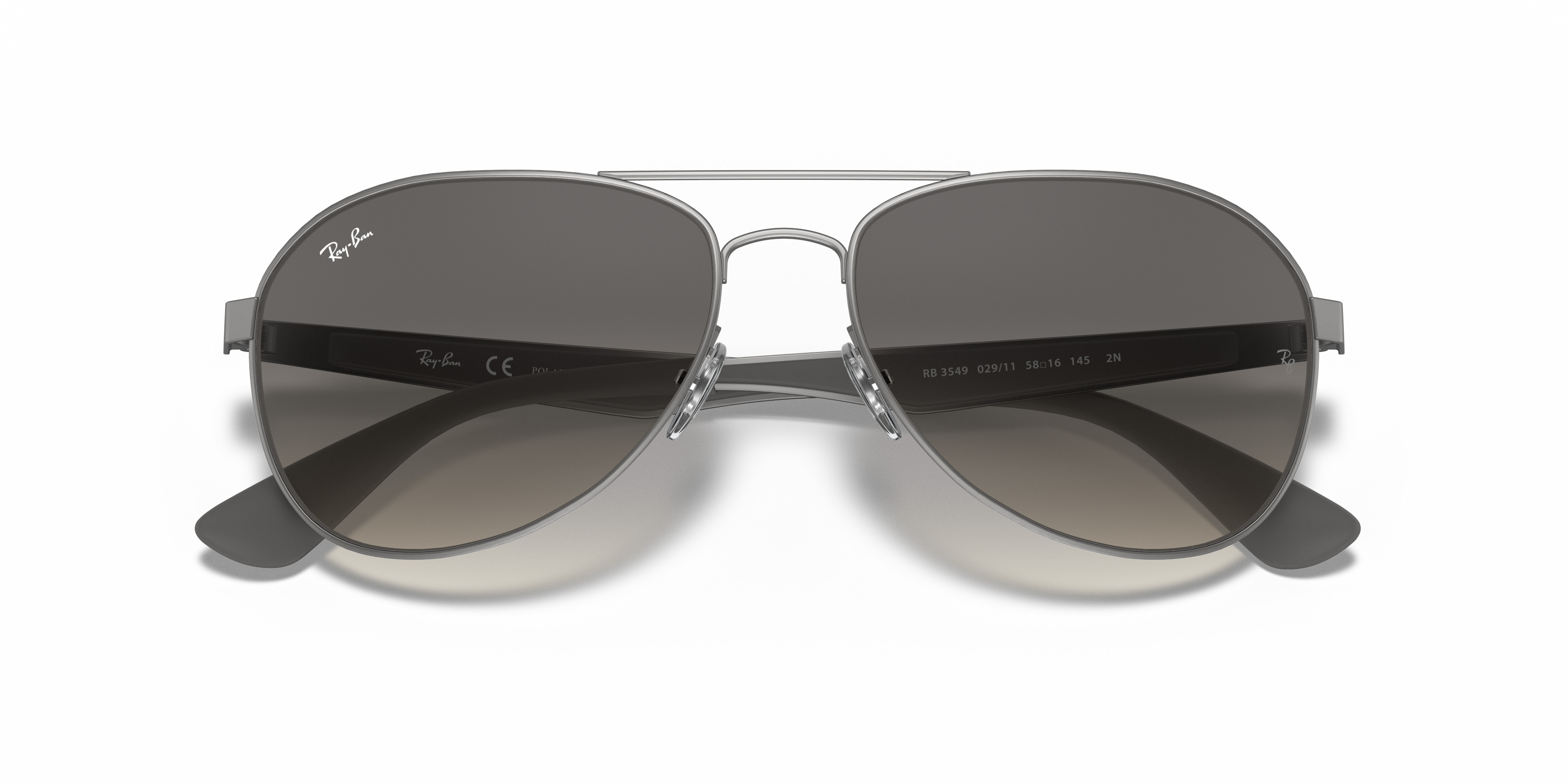 Ray-Ban Sunglasses RB 3549 029/11, 58-16-145, 2N, Silver Aviator Ray-Ban Rb3549 Aviator Sunglasses - Walmart.com main image 2