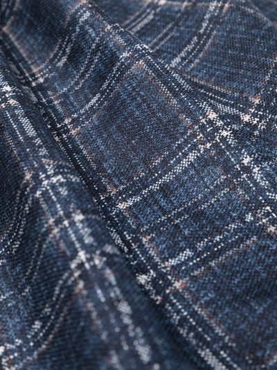 Brunello Cucinelli checked silk pocket square outlook