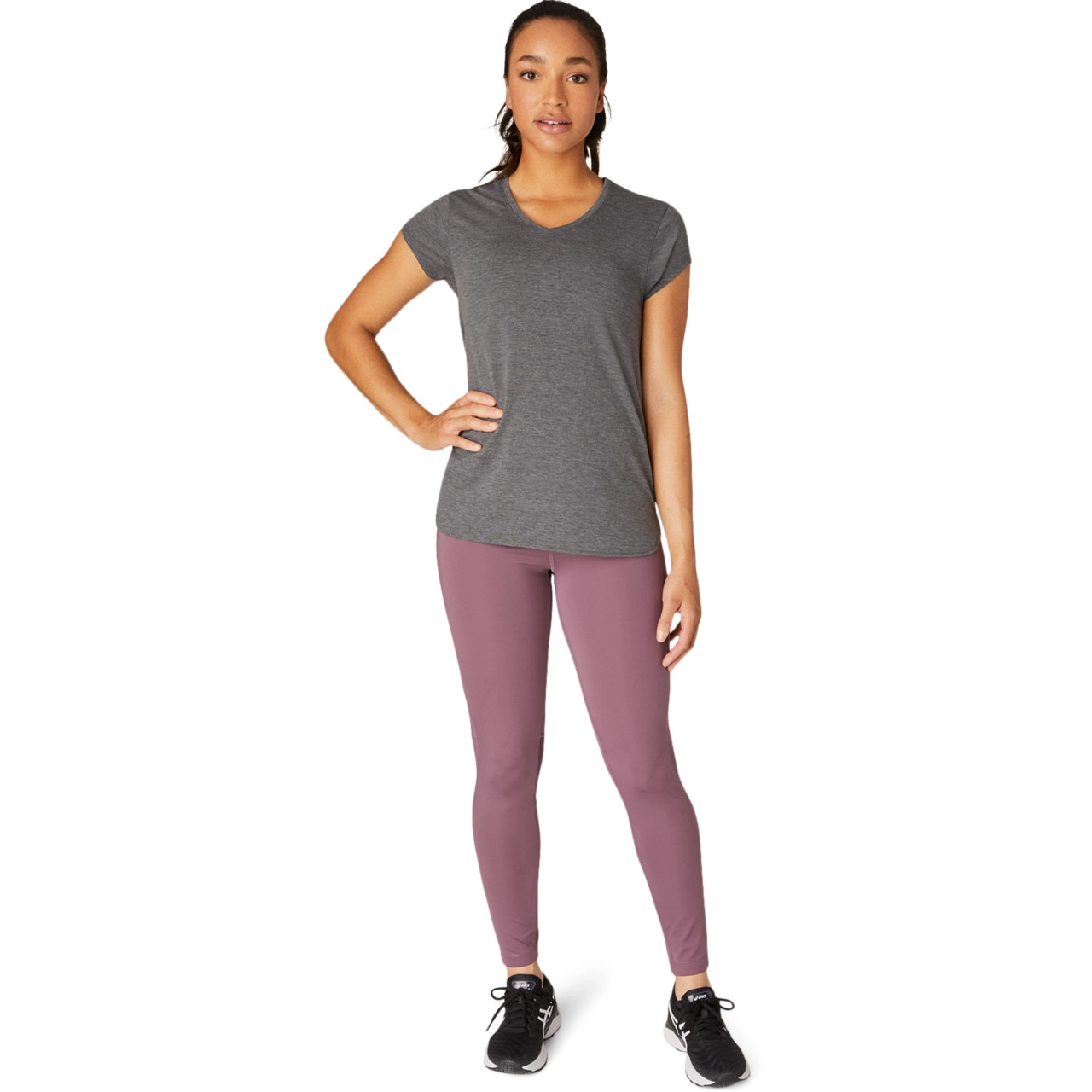 WOMEN'S HEATHER VNECK TOP - 12