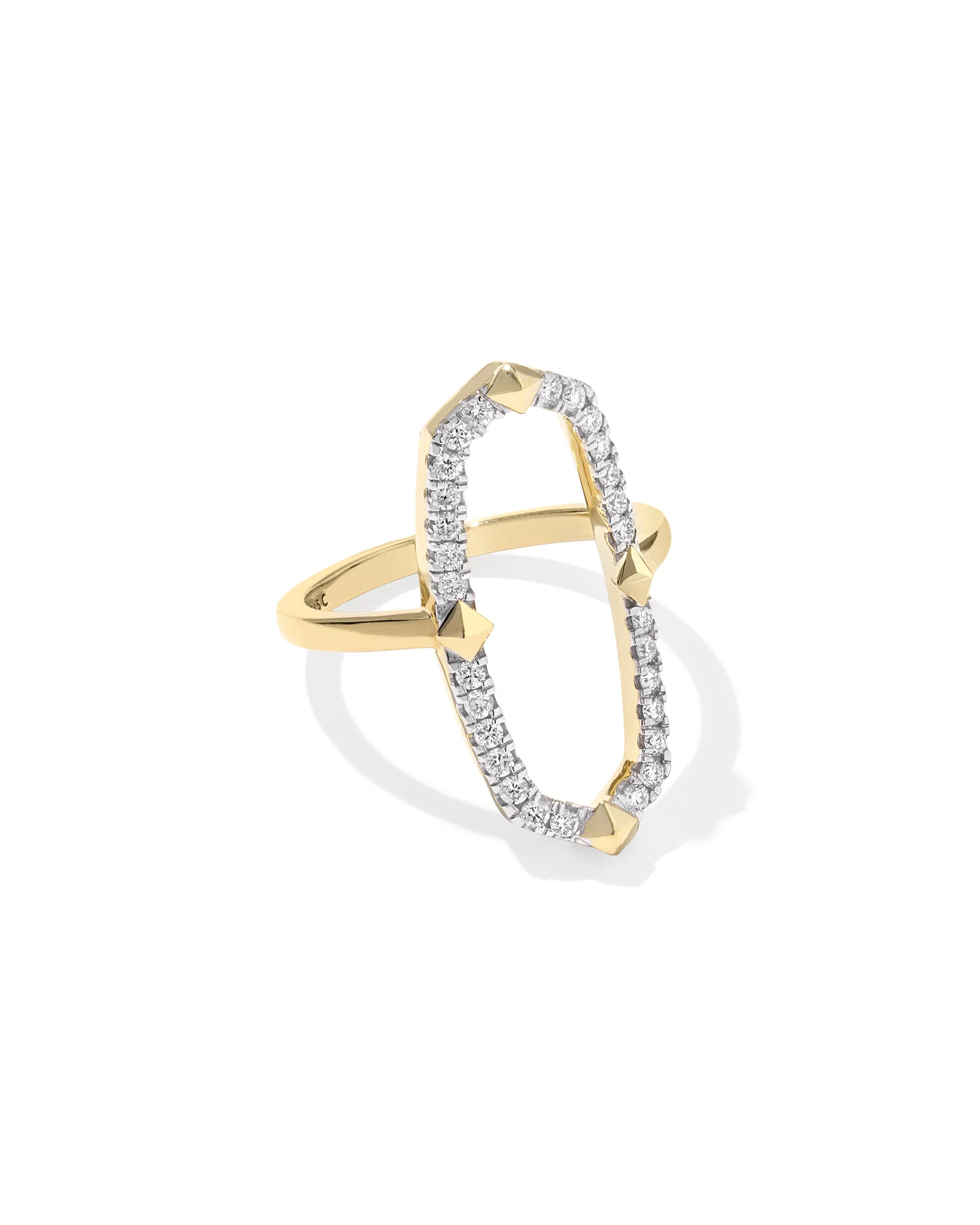 0.36 ct Lab Grown White Diamond Astrid 14k Yellow Gold Open Frame Ring - 1