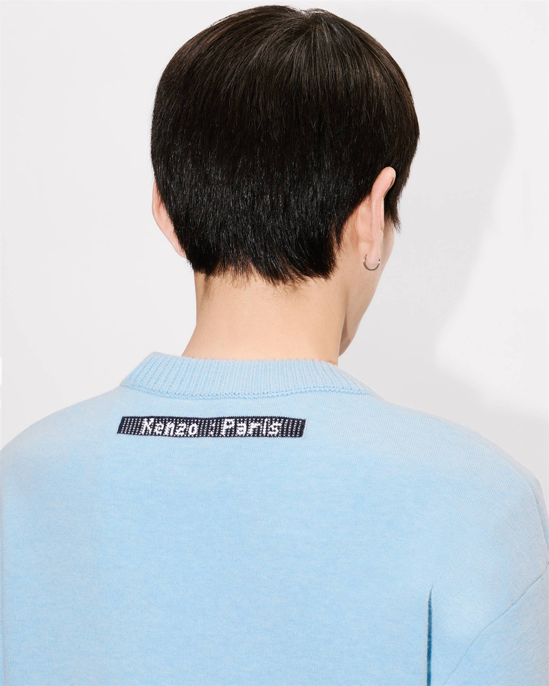 'KENZO City' embroidered jumper in cotton wool 8