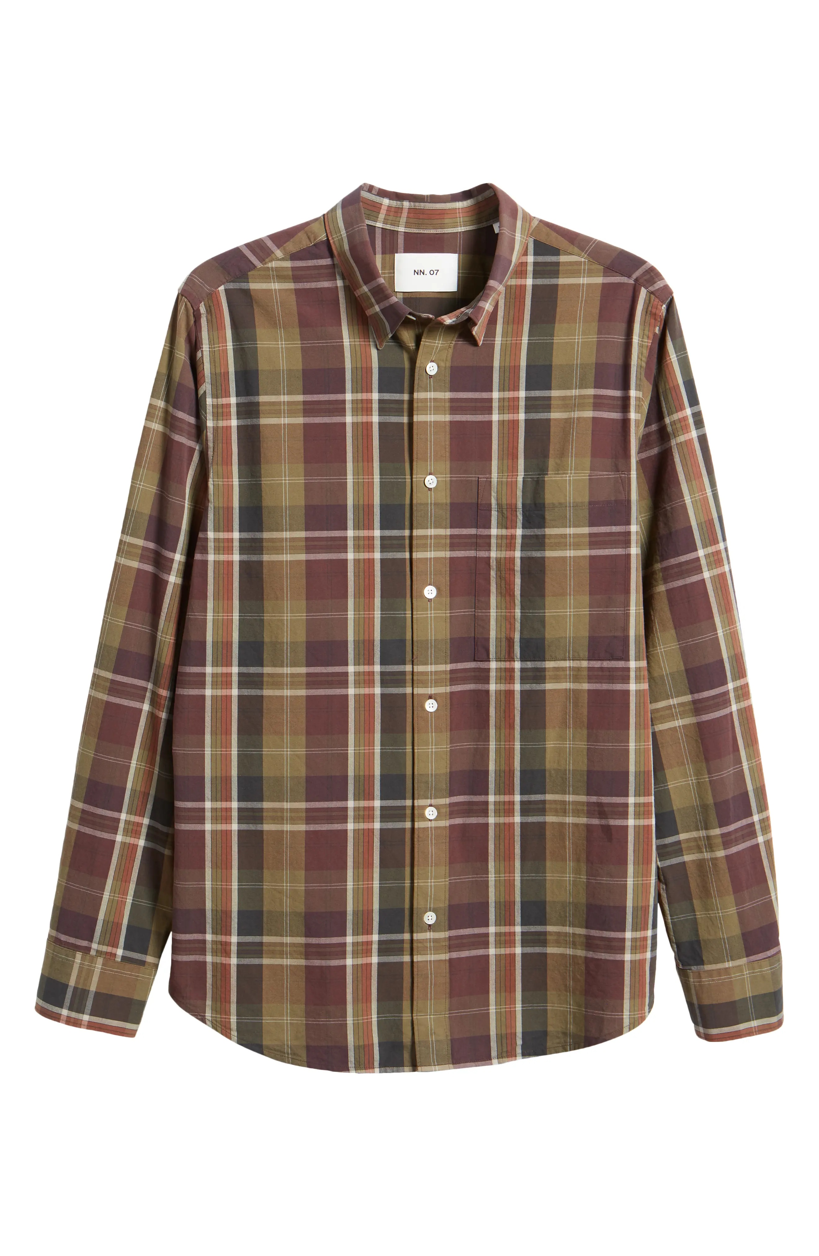 Cohen 5204 Plaid Organic Cotton Poplin Button-Up Shirt - 6