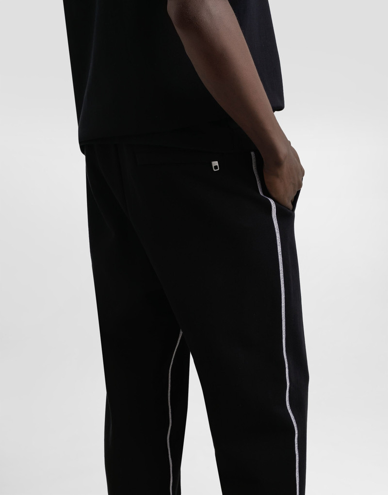 Jersey trousers with print and embroidery 5