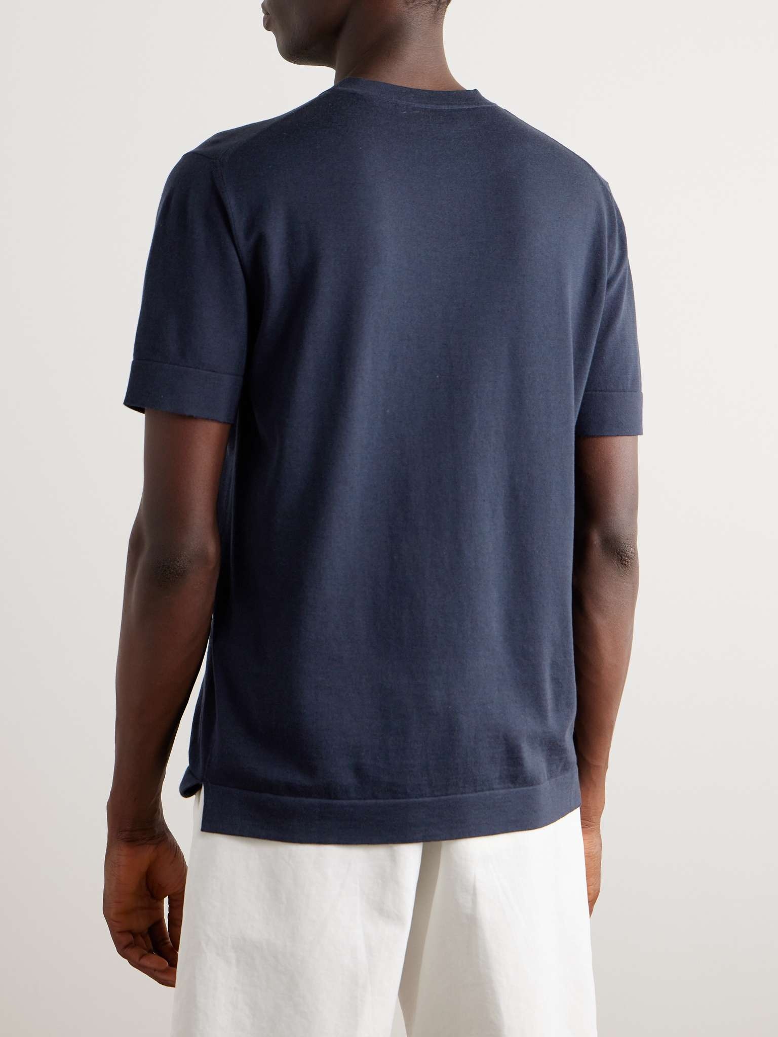 Cotton and Silk-Blend T-Shirt - 4