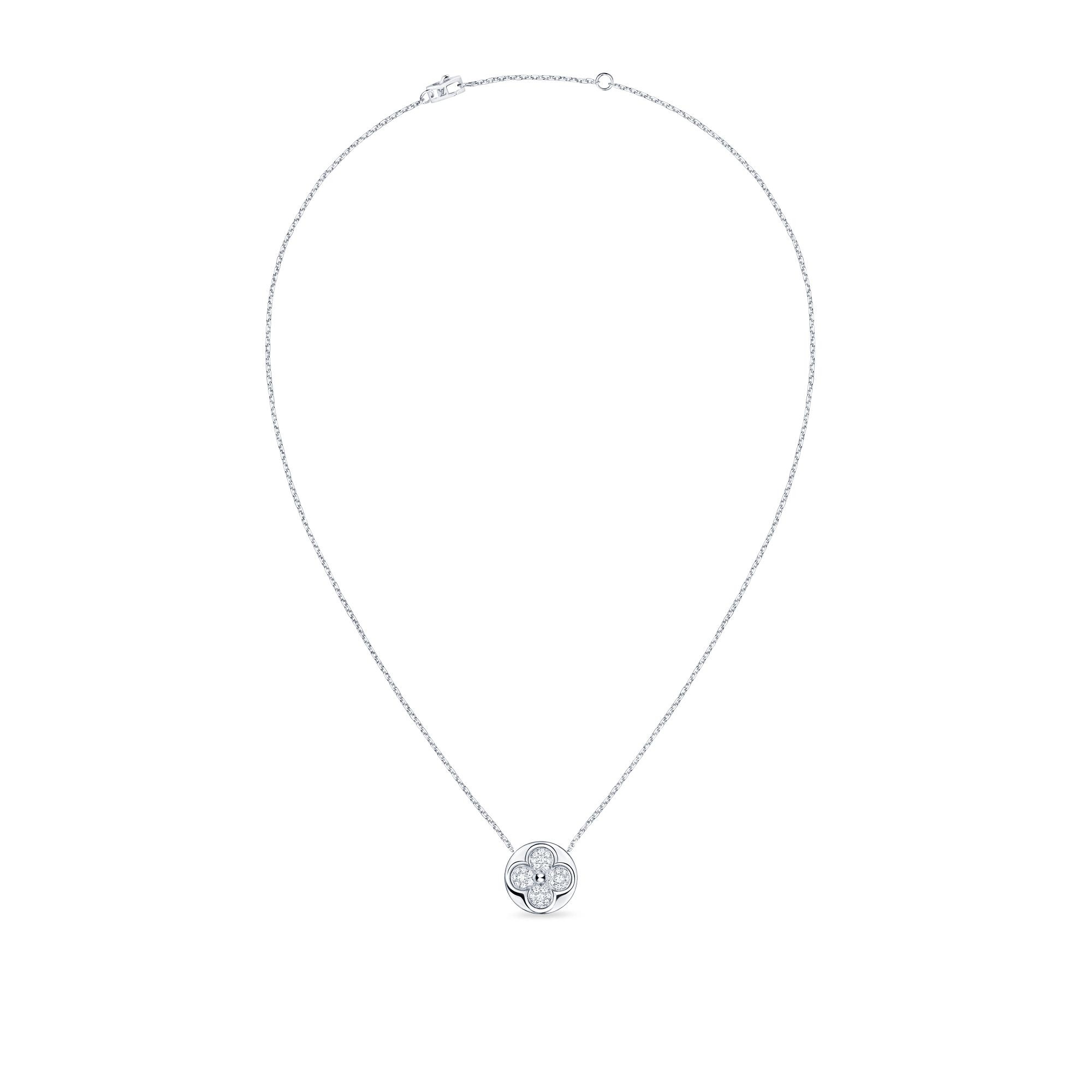 DIAMOND BLOSSOM SUN PENDANT, WHITE GOLD AND DIAMONDS - 2